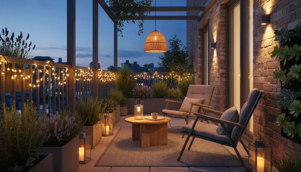 Oświetlenie solarne balkonu, trendy i aranżacje