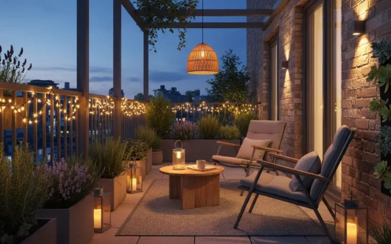 Oświetlenie solarne balkonu, trendy i aranżacje
